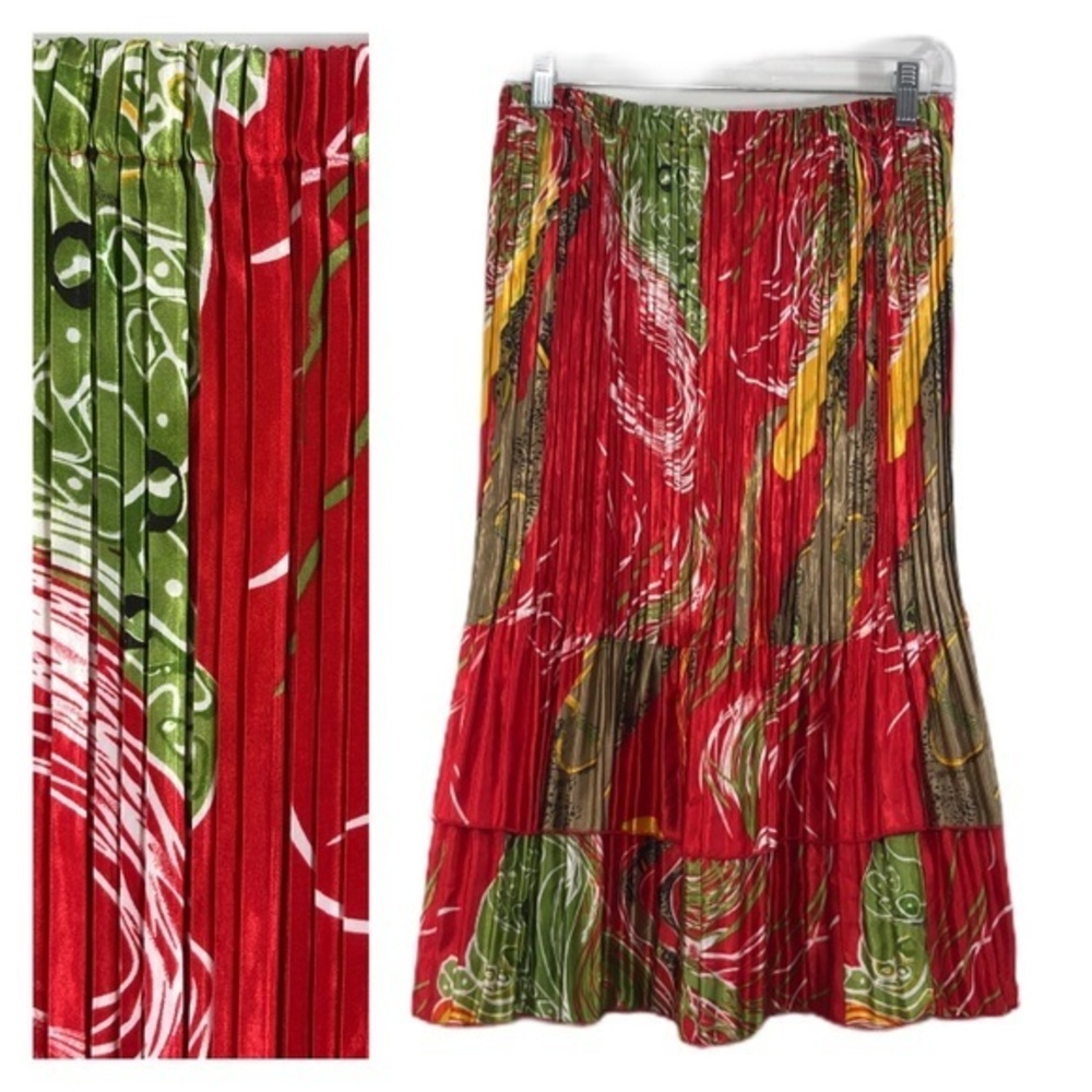NWT Magic Scarf Mini Pleats Satin Skirt